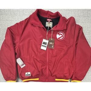 Atlanta Hawks Jacket Womens XL Red Bomber Melody Ehsani Hardwood Classics NWT